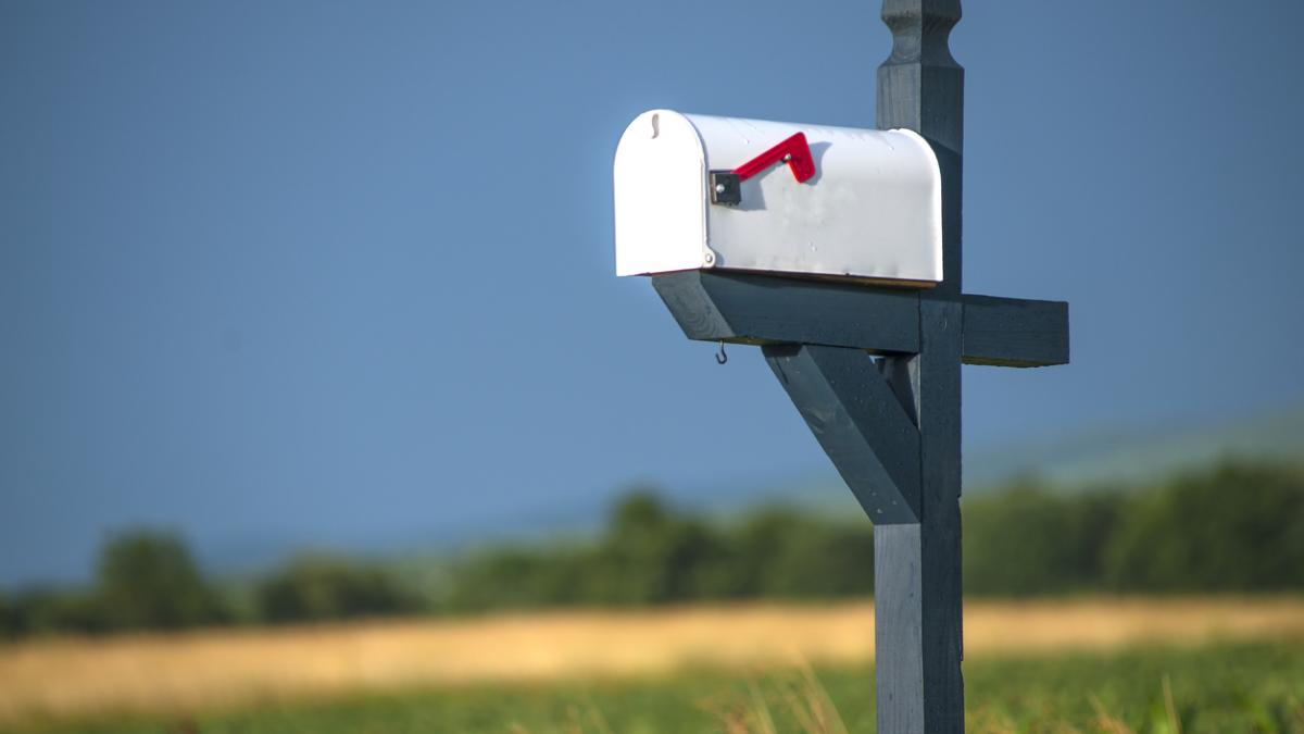 Photo of a rural mailbox
