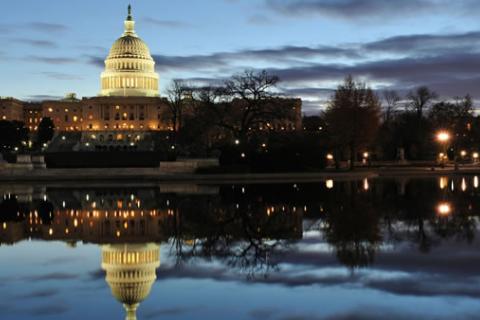 Capitol Building against an evening sky