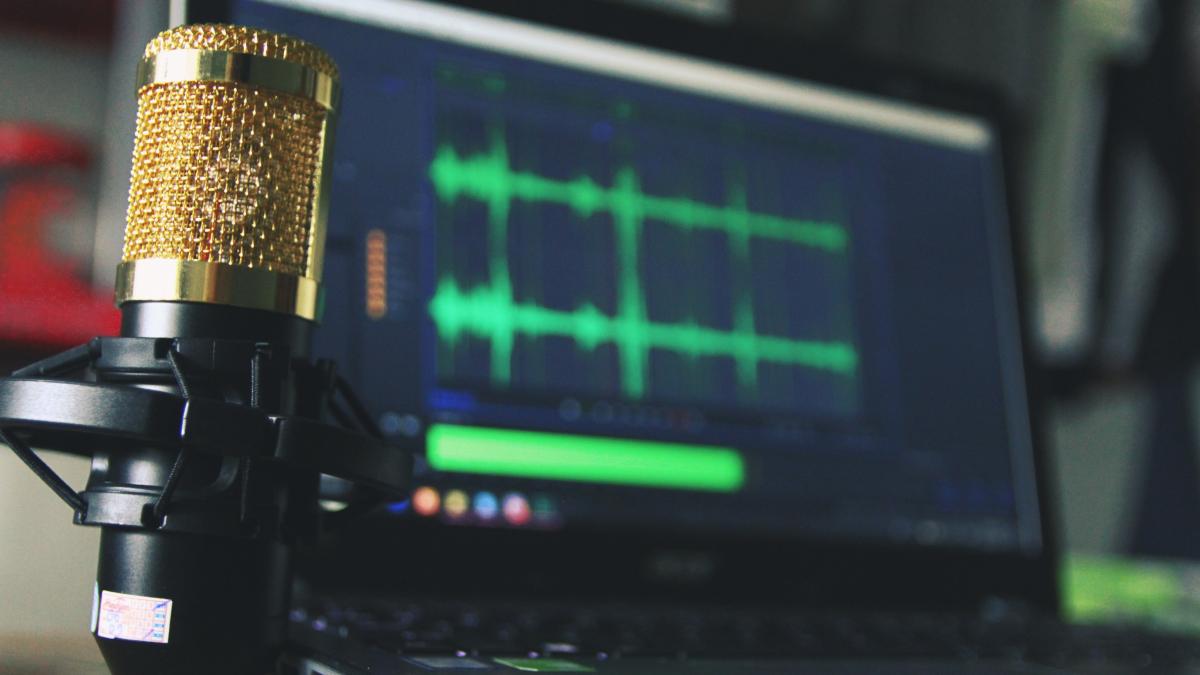 Microphone and laptop